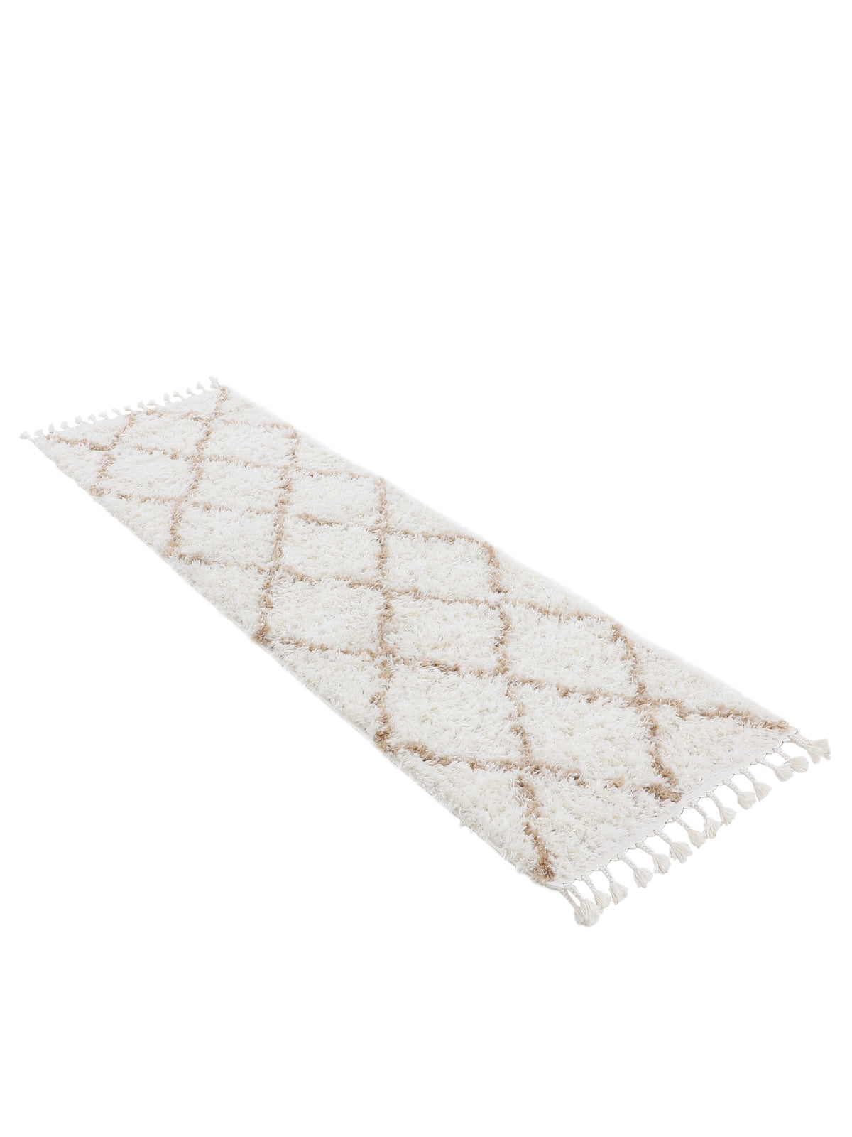Hochflorteppich Eddy Läufer Beige