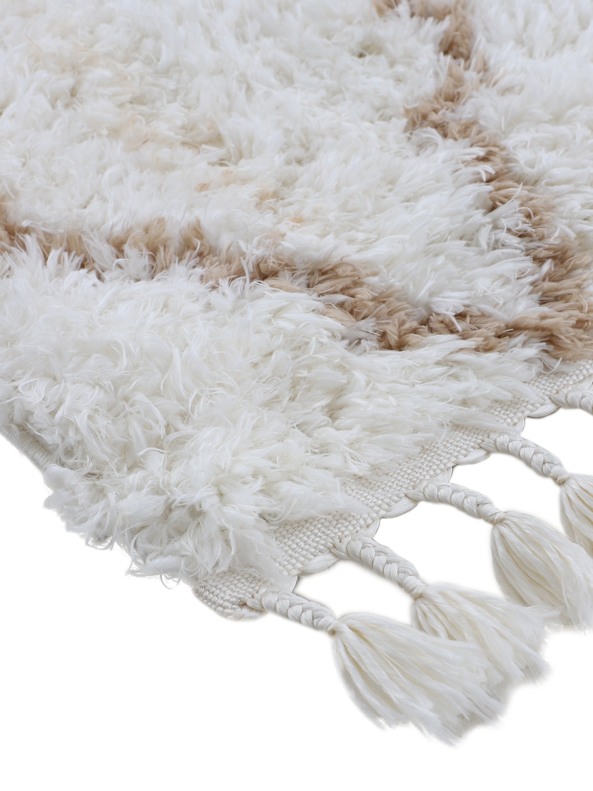 Hochflorteppich Eddy Läufer Beige