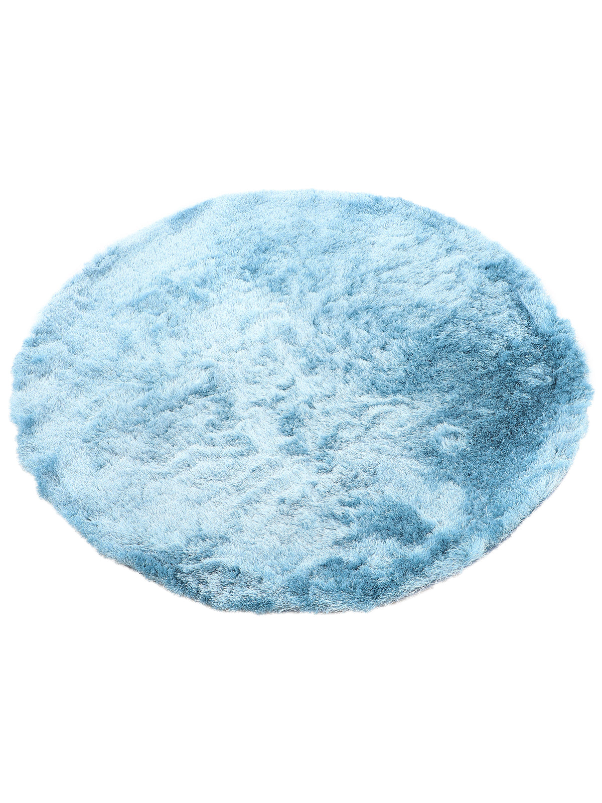 Hochflorteppich Breeze Rund Hellblau