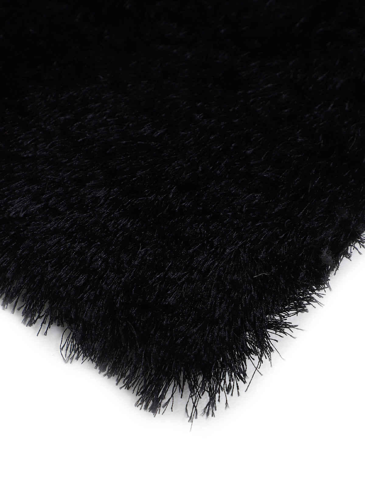 Hochflorteppich Breeze Rund Schwarz