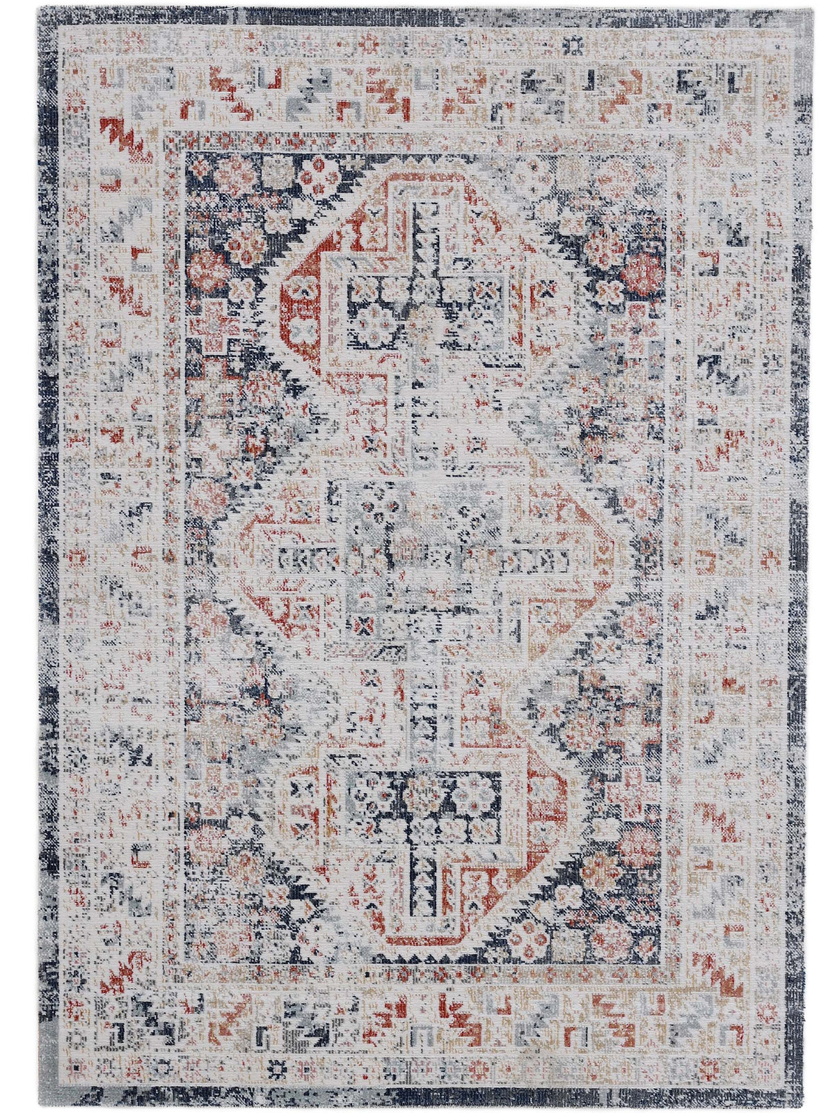 Flachgewebeteppich Rina Blau