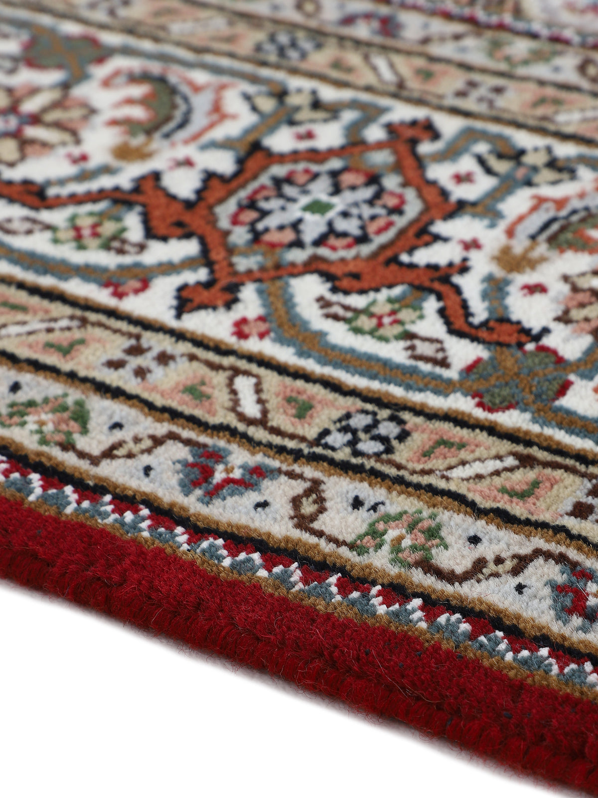 Tabriz Mahi Läufer Teppich Rot