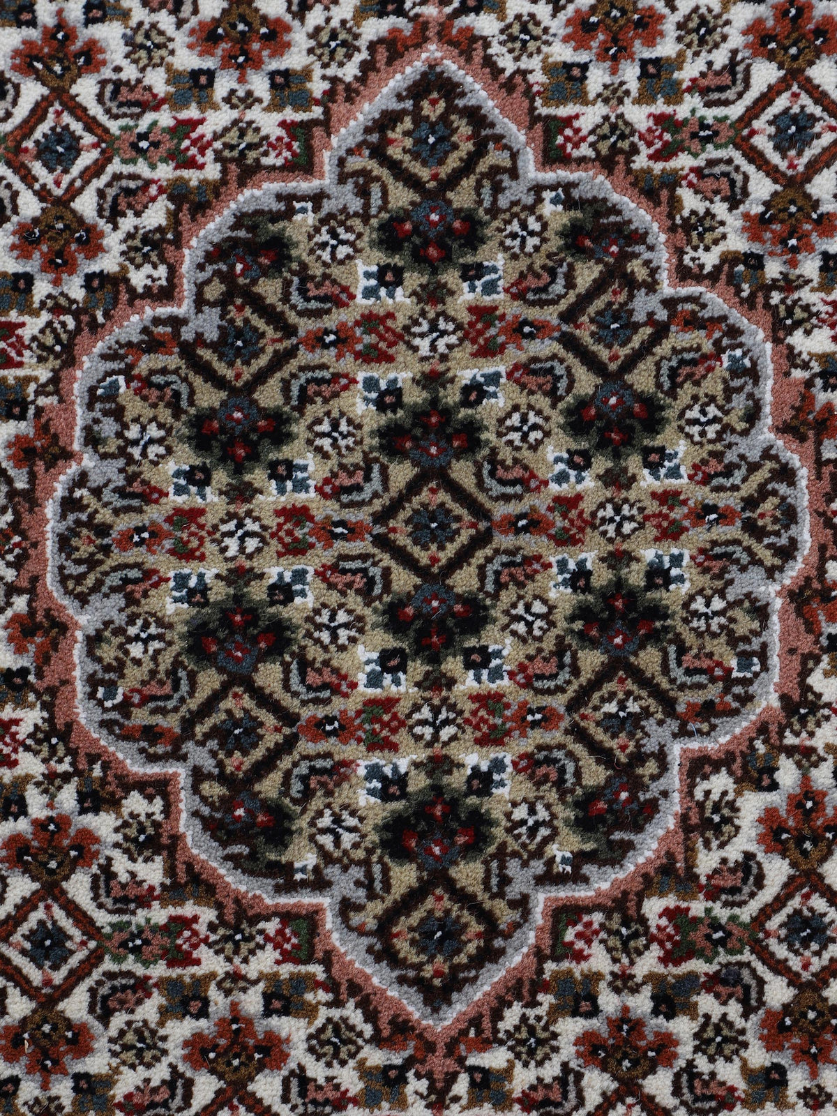 Tabriz Mahi Läufer Teppich Rot