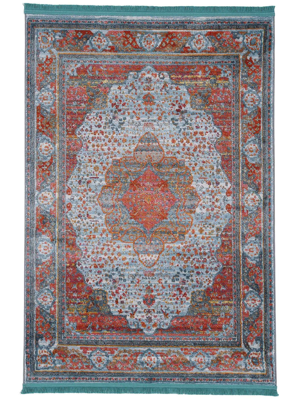 Vintage Teppich Desna Blau