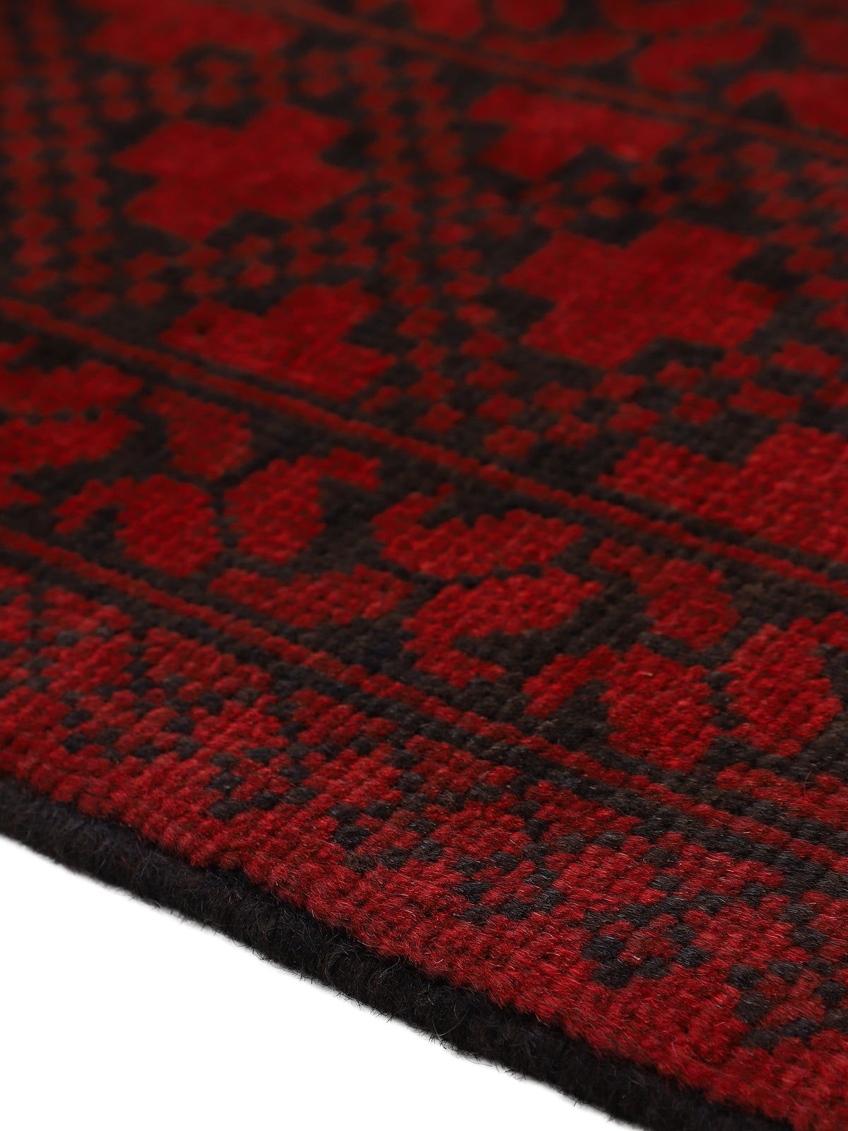 Afghan Akhche Läufer Teppich Rot