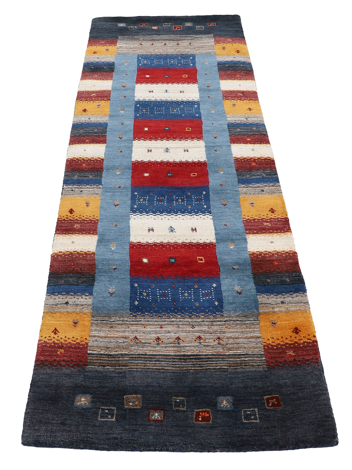 Wollteppich Gabbeh Don Läufer Multicolor