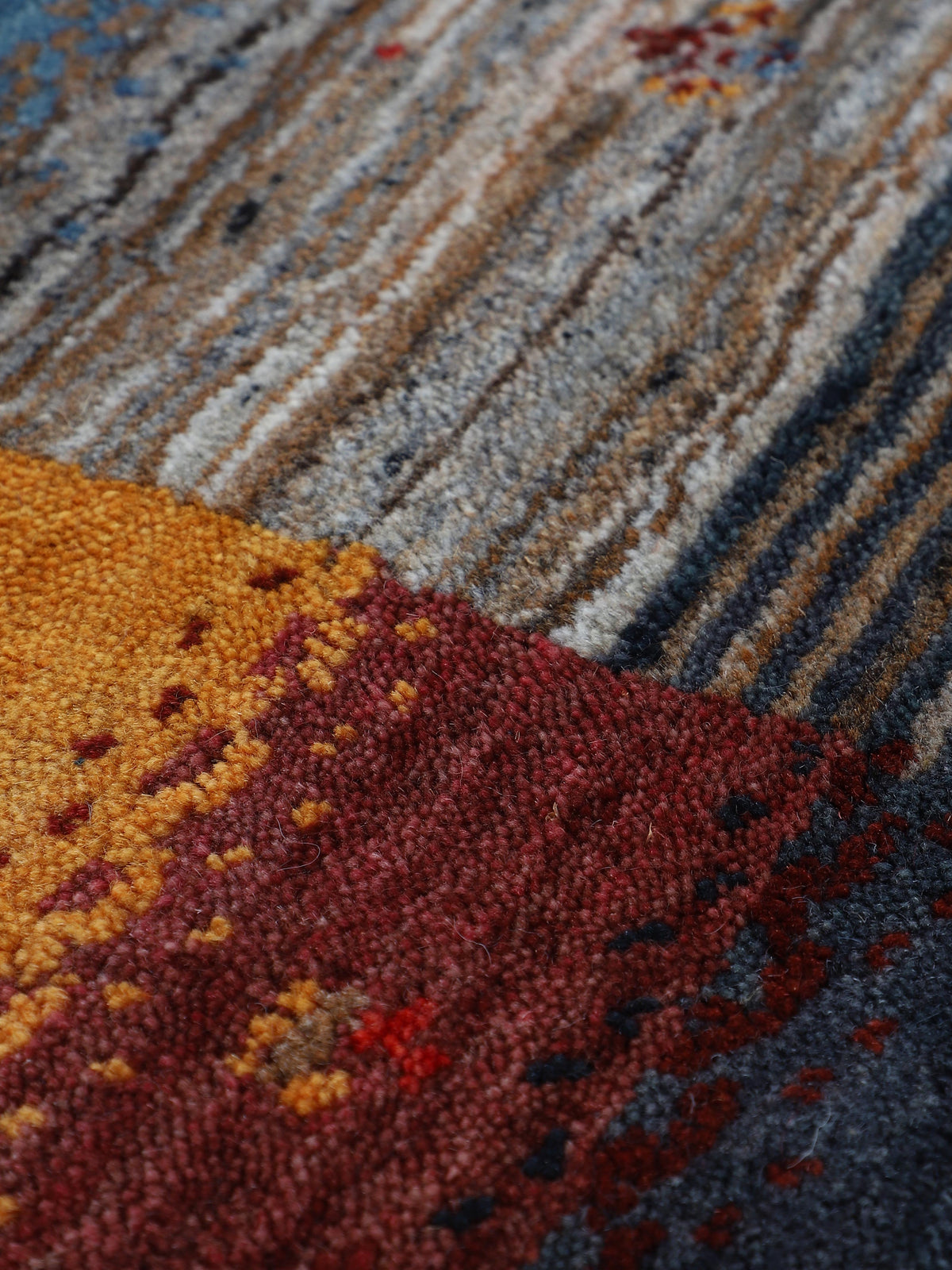 Wollteppich Gabbeh Don Läufer Multicolor