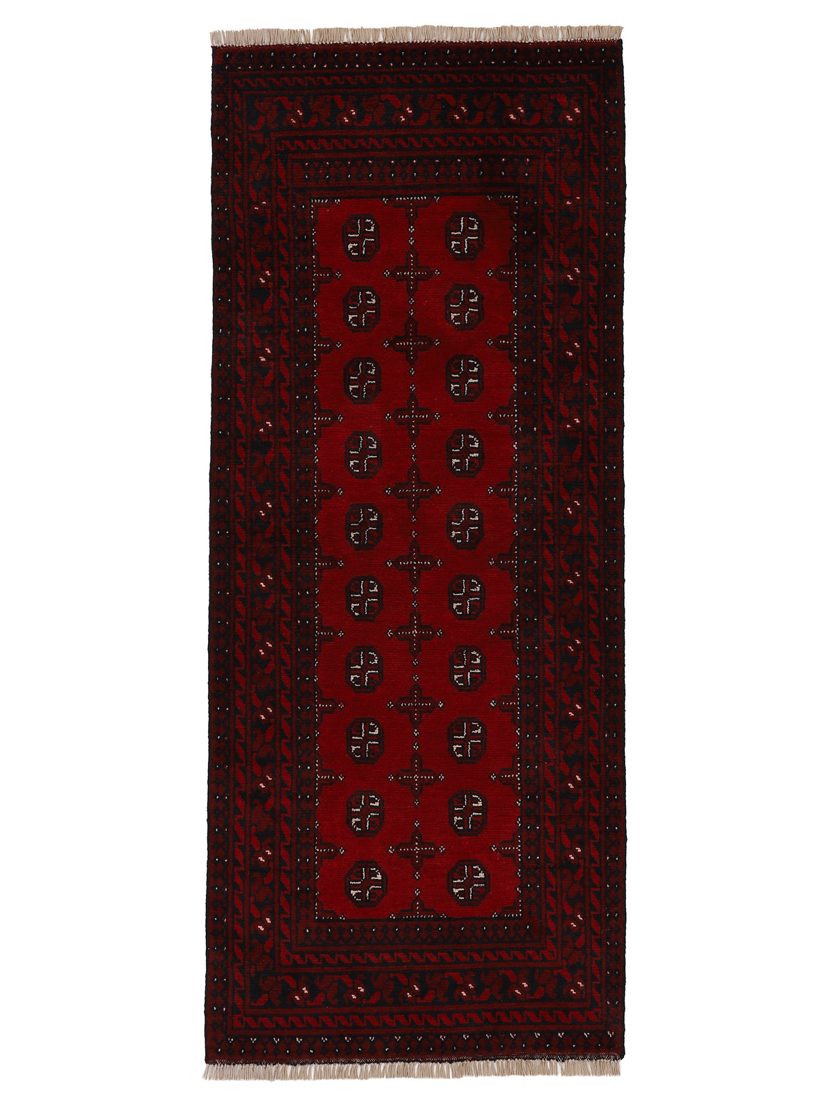 Afghan Akhche Läufer Teppich Rot