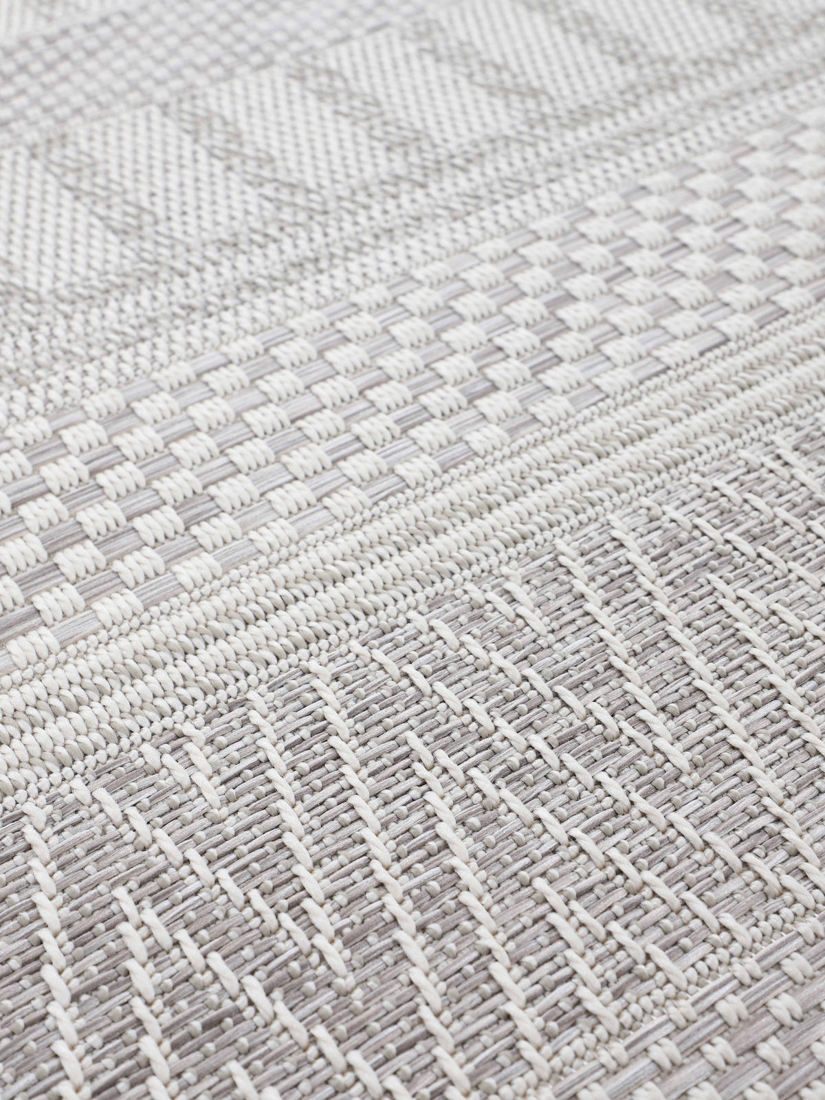 In- & Outdoor Teppich Boho Läufer Beige