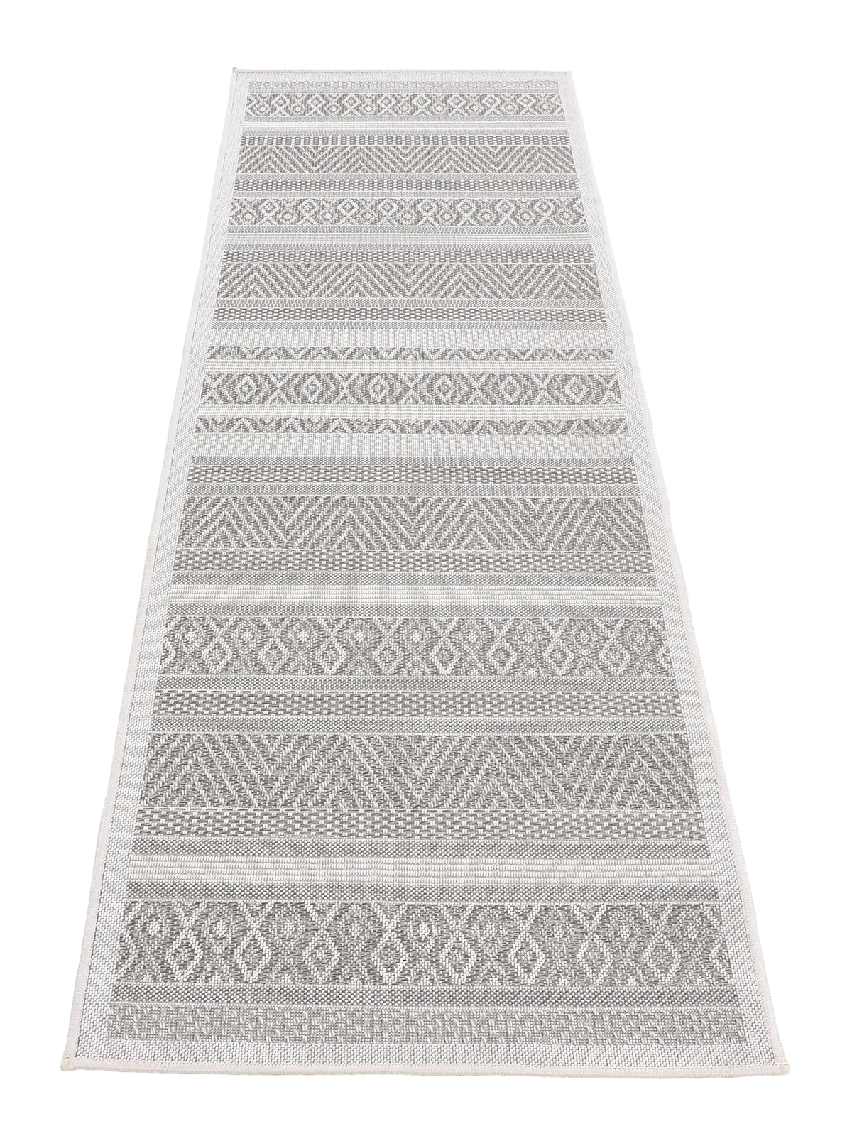 In- & Outdoor Teppich Boho Läufer Beige