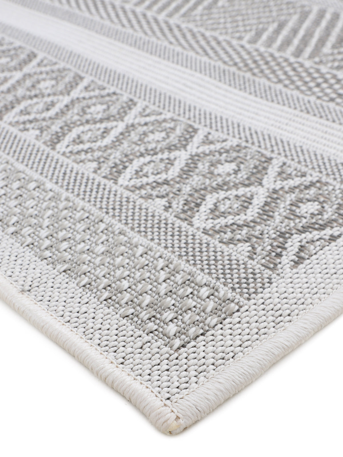In- & Outdoor Teppich Boho Läufer Beige