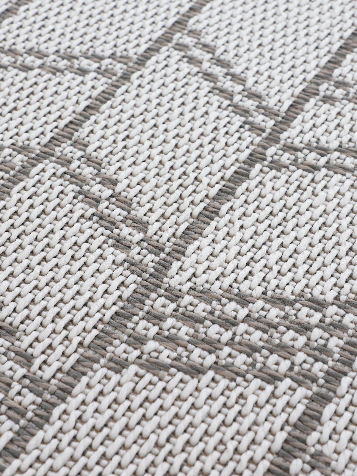 In- & Outdoor Teppich Boho Rund Beige