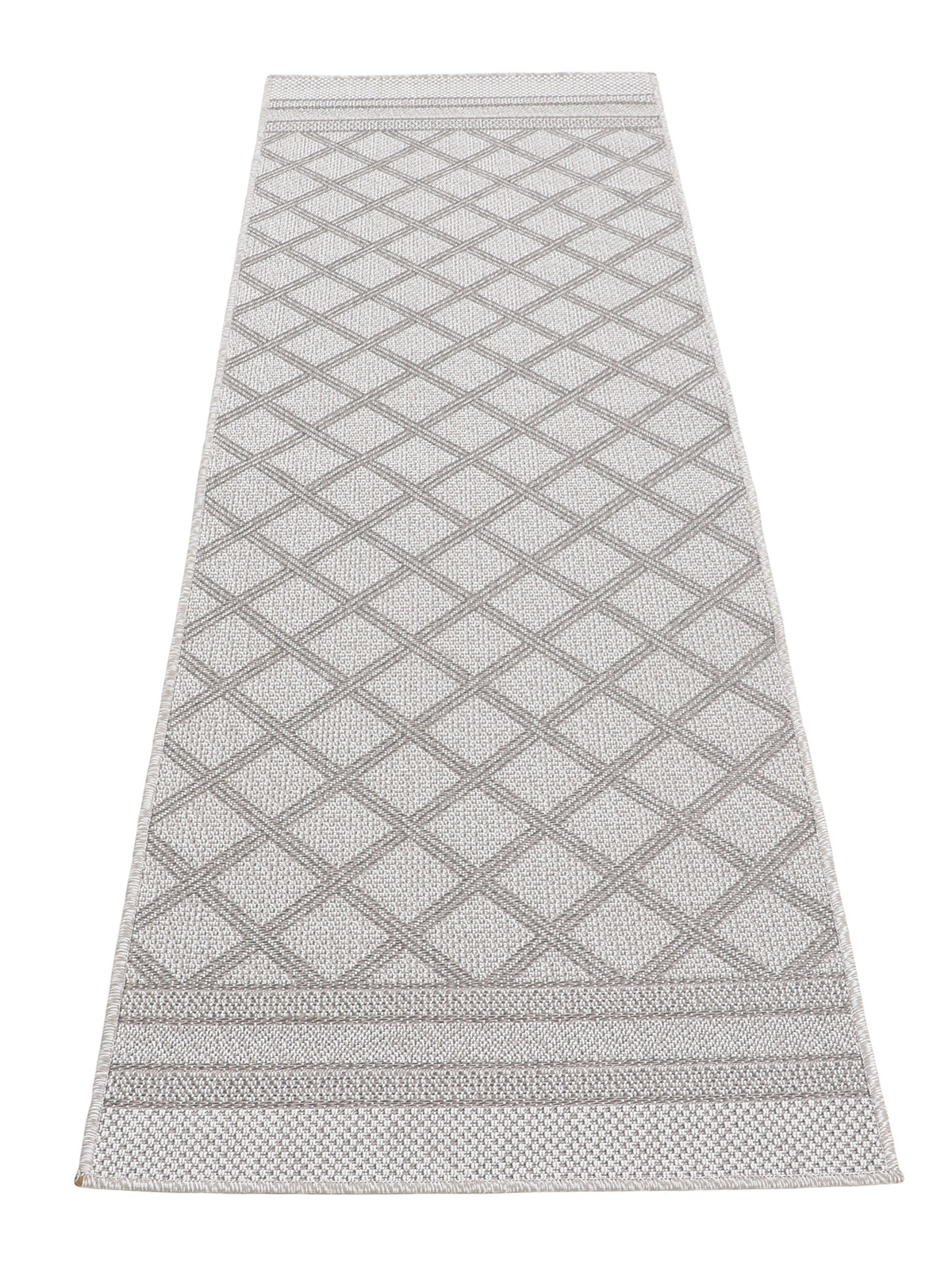 In- & Outdoor Teppich Boho Läufer Beige