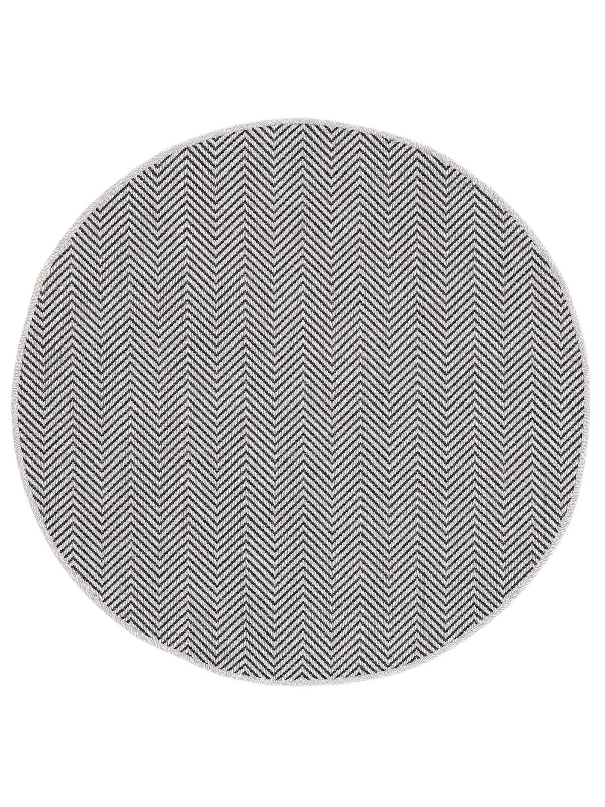 In- & Outdoor Teppich Boho Rund Beige