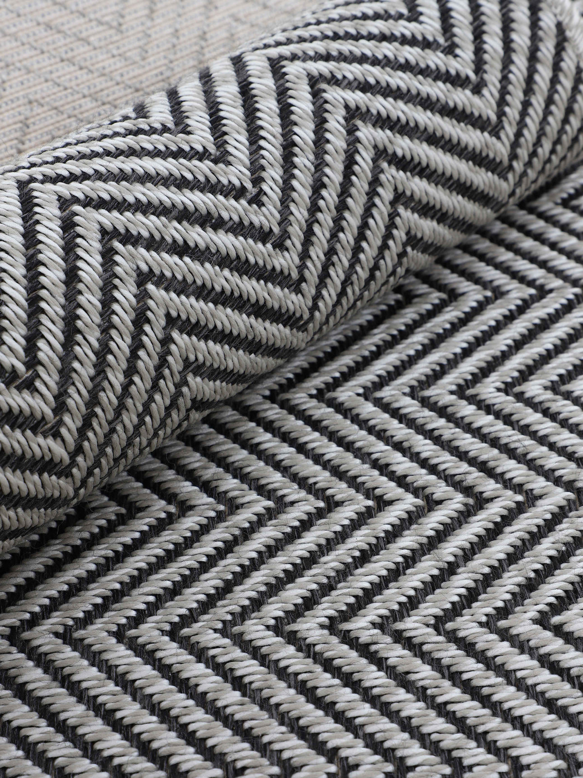 In- & Outdoor Teppich Boho Rund Beige