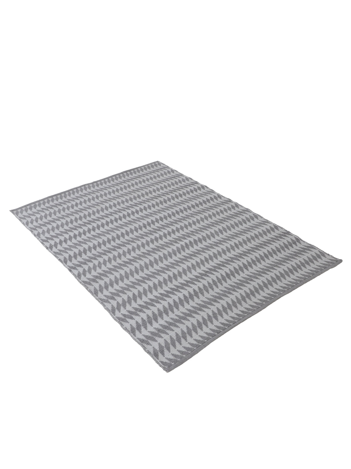 In- & Outdoor Teppich aus recyceltem Material Hellbraun/Weiß