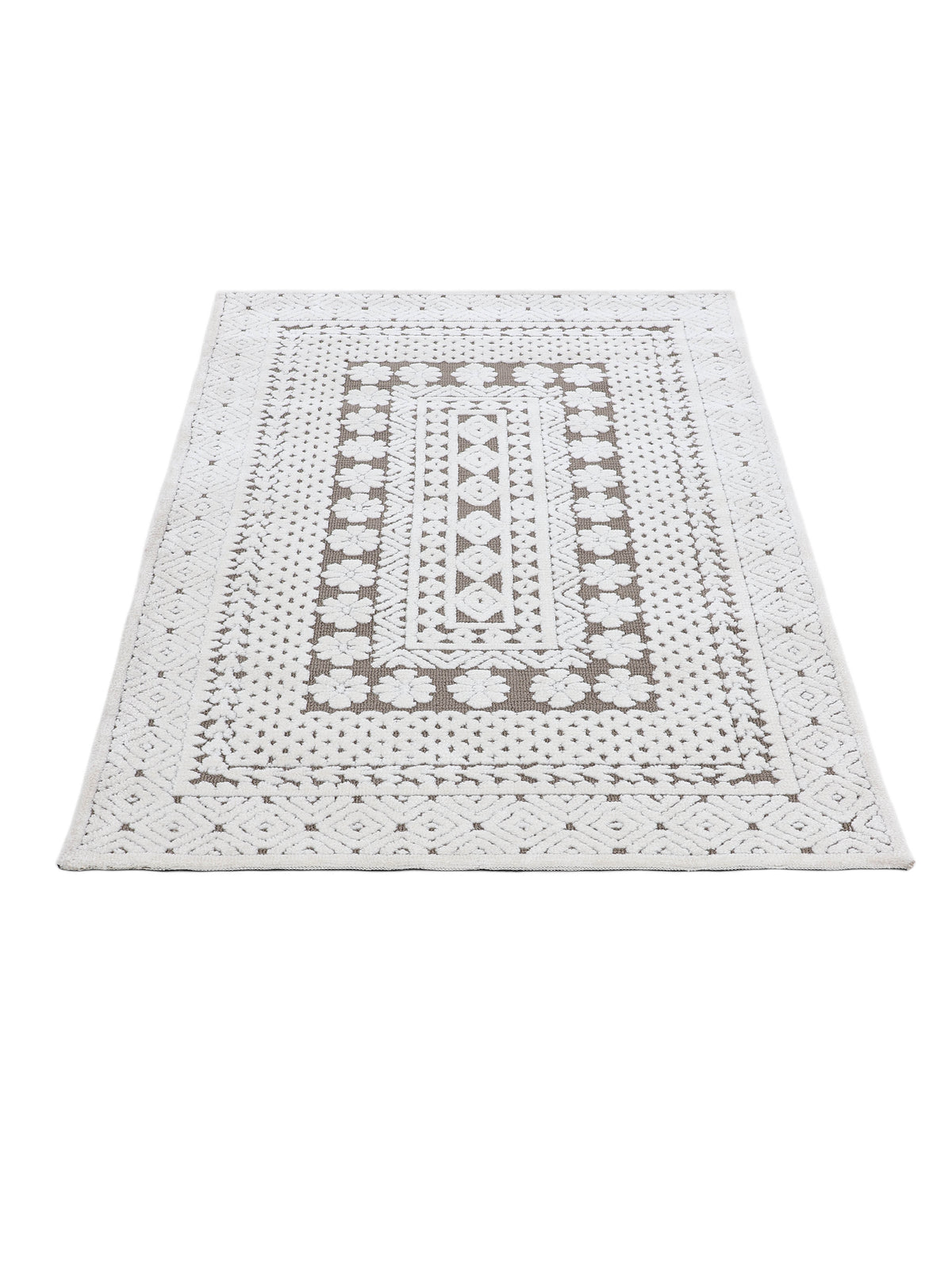Teppich Holly Creme/Hellgrau