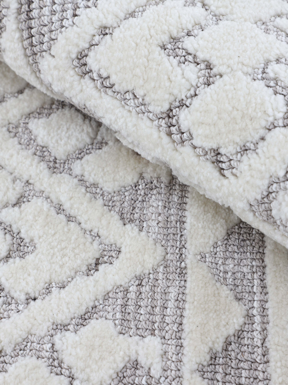 Teppich Holly Creme/Hellgrau
