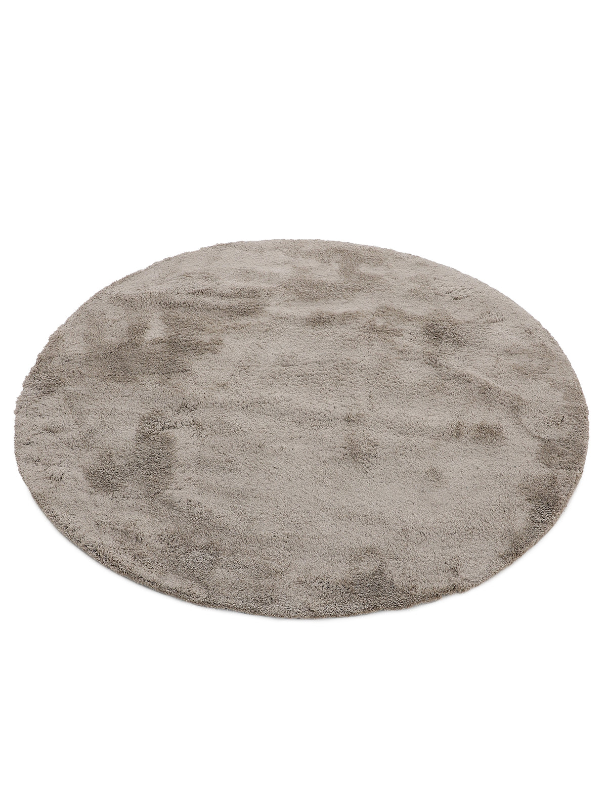 Hochflorteppich Silky Rund Beige