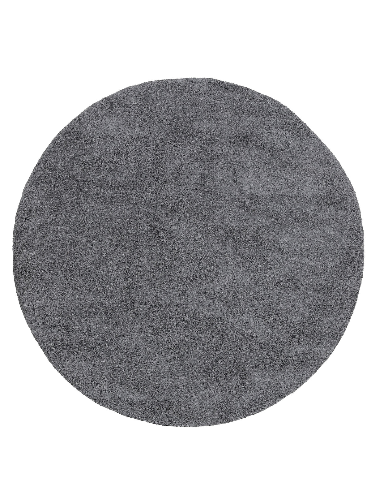 Hochflorteppich Silky Rund Grau