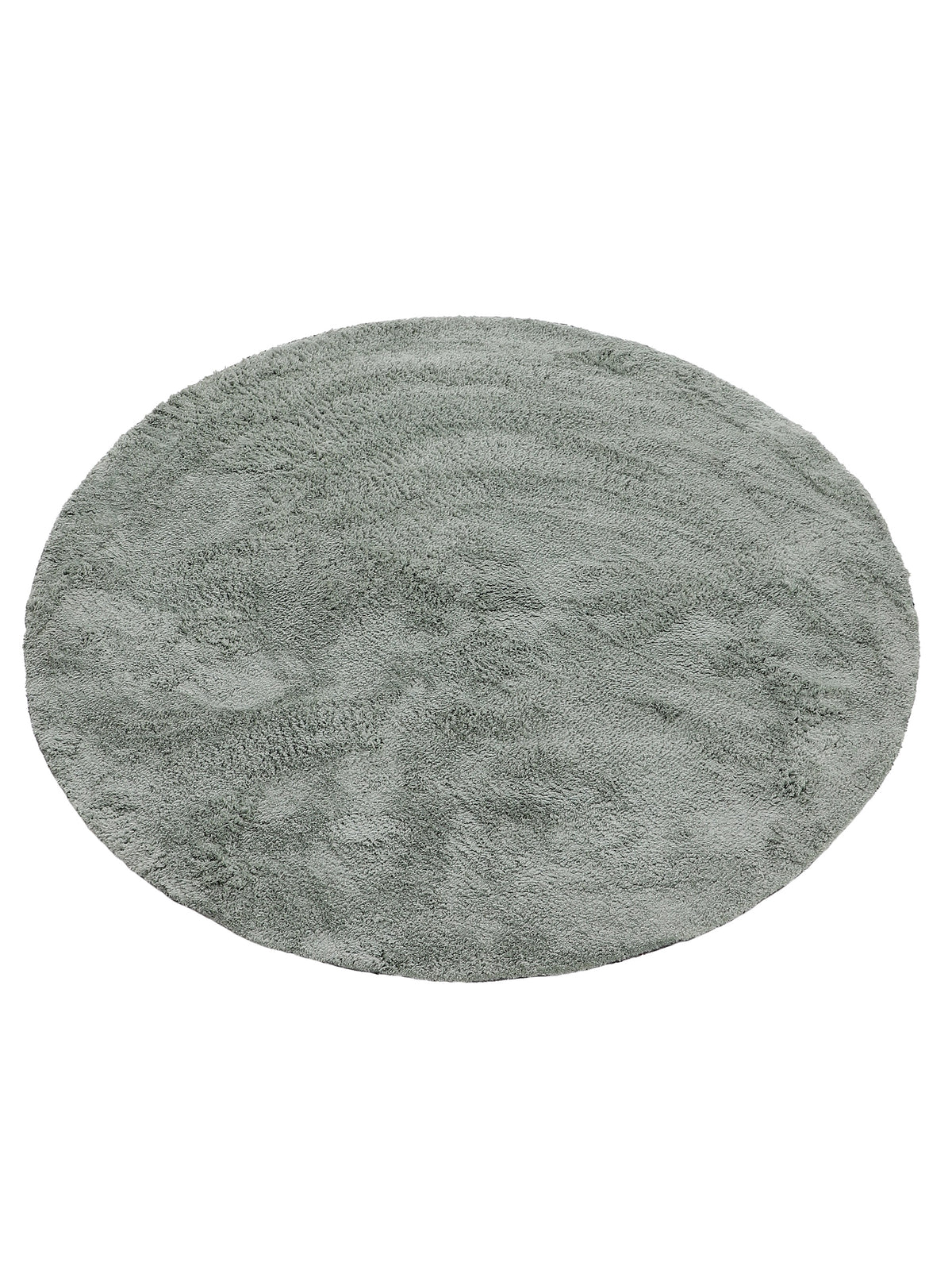 Hochflorteppich Silky Rund Grün
