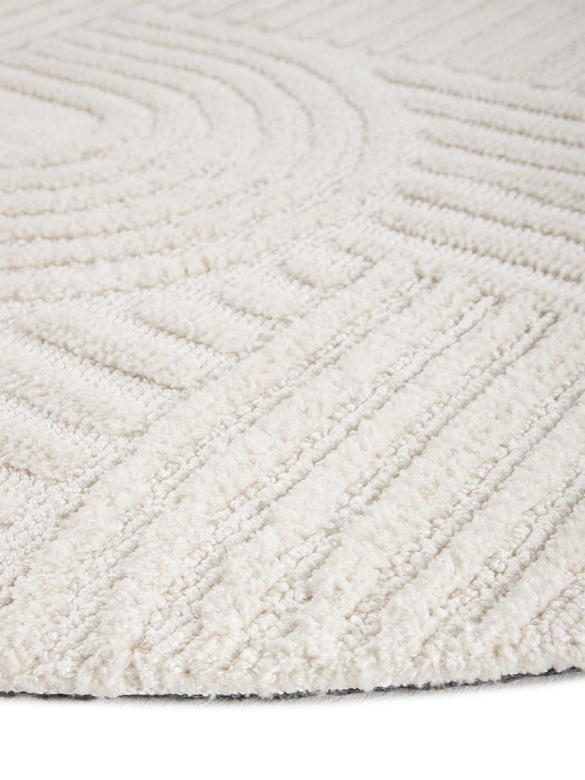 Teppich Holly Rund Creme