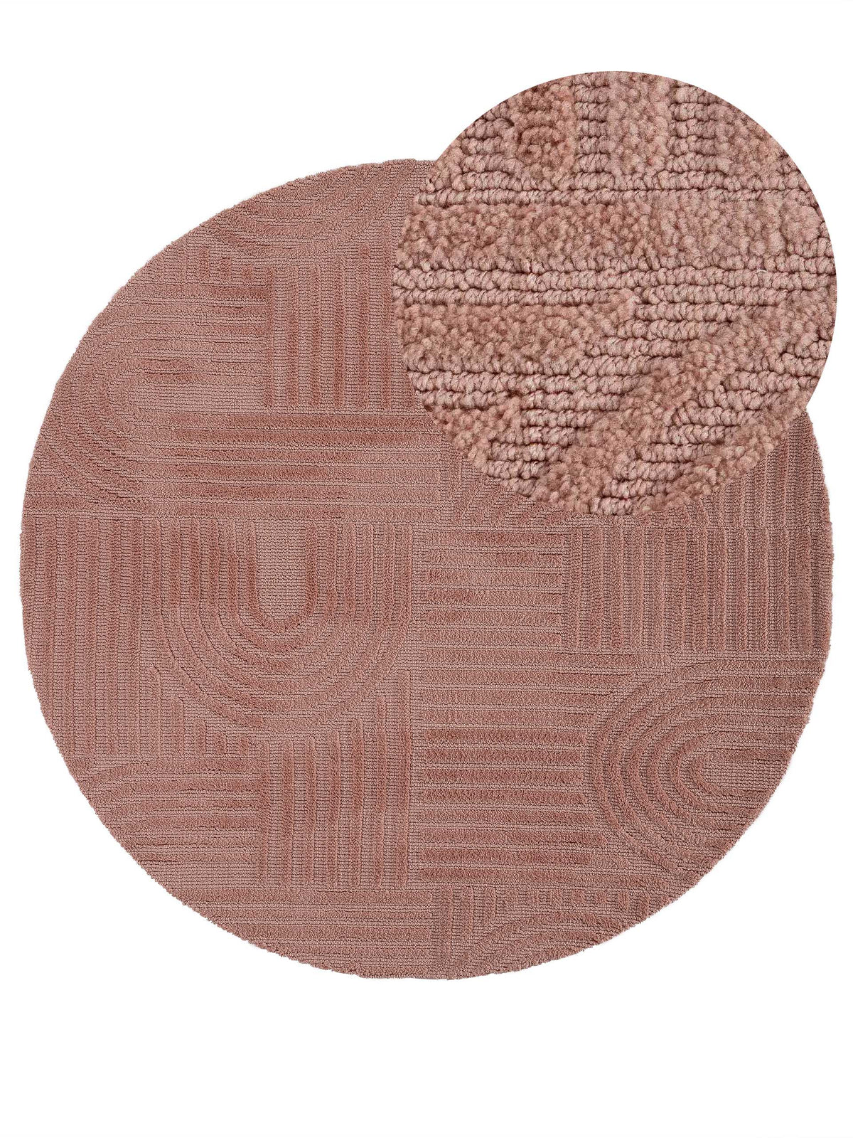 Teppich Holly Rund Peach