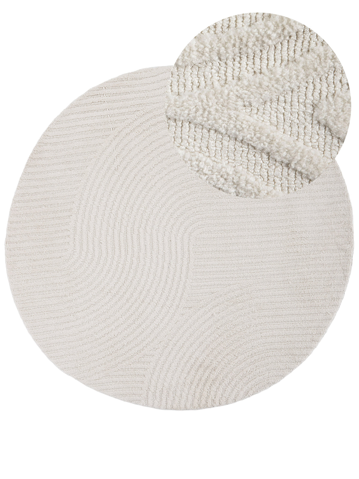 Teppich Holly Zen Rund Creme