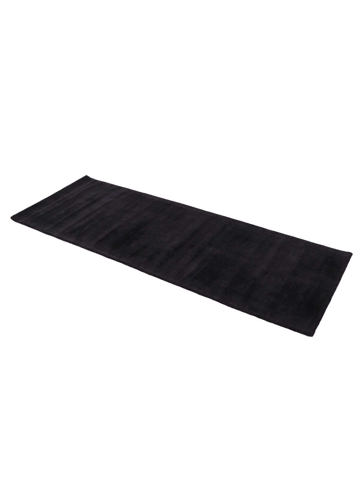 Viskoseteppich Ava Läufer Schwarz in schwarz aus viskose