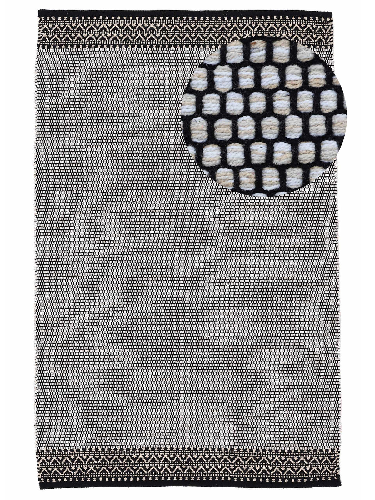Flachgewebeteppich Kelim Mia Beige in beige aus baumwolle