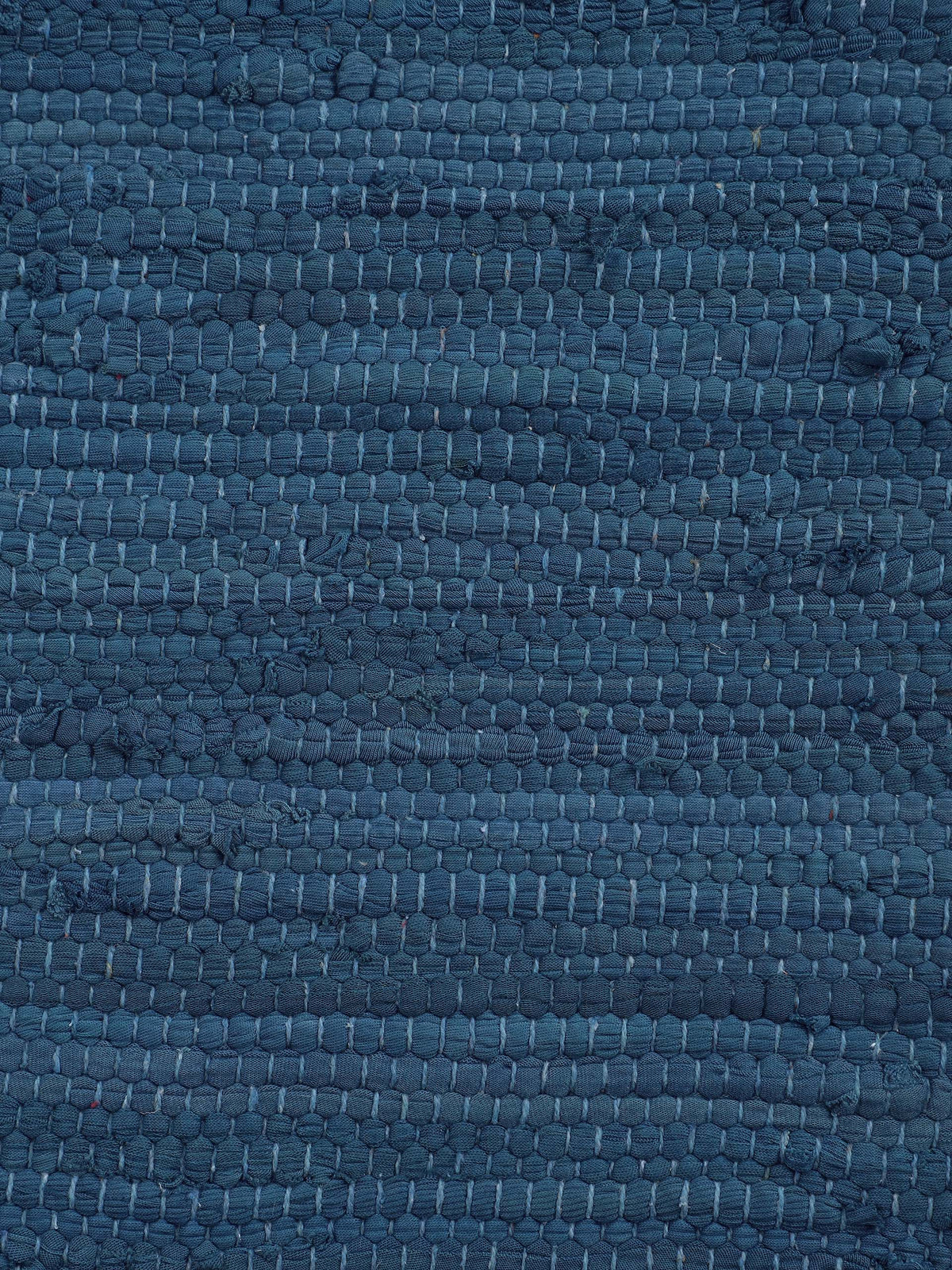 Kelim Chindi Uni Läufer Blau in blau aus baumwolle