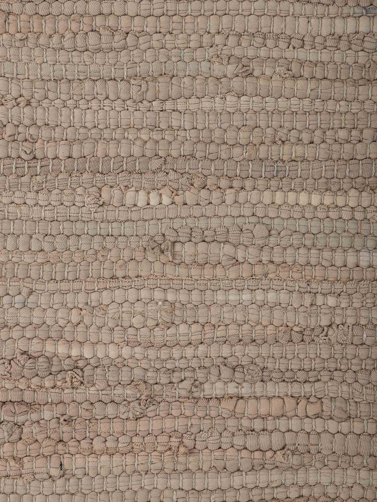 Kelim Chindi Uni Läufer Taupe in taupe aus baumwolle