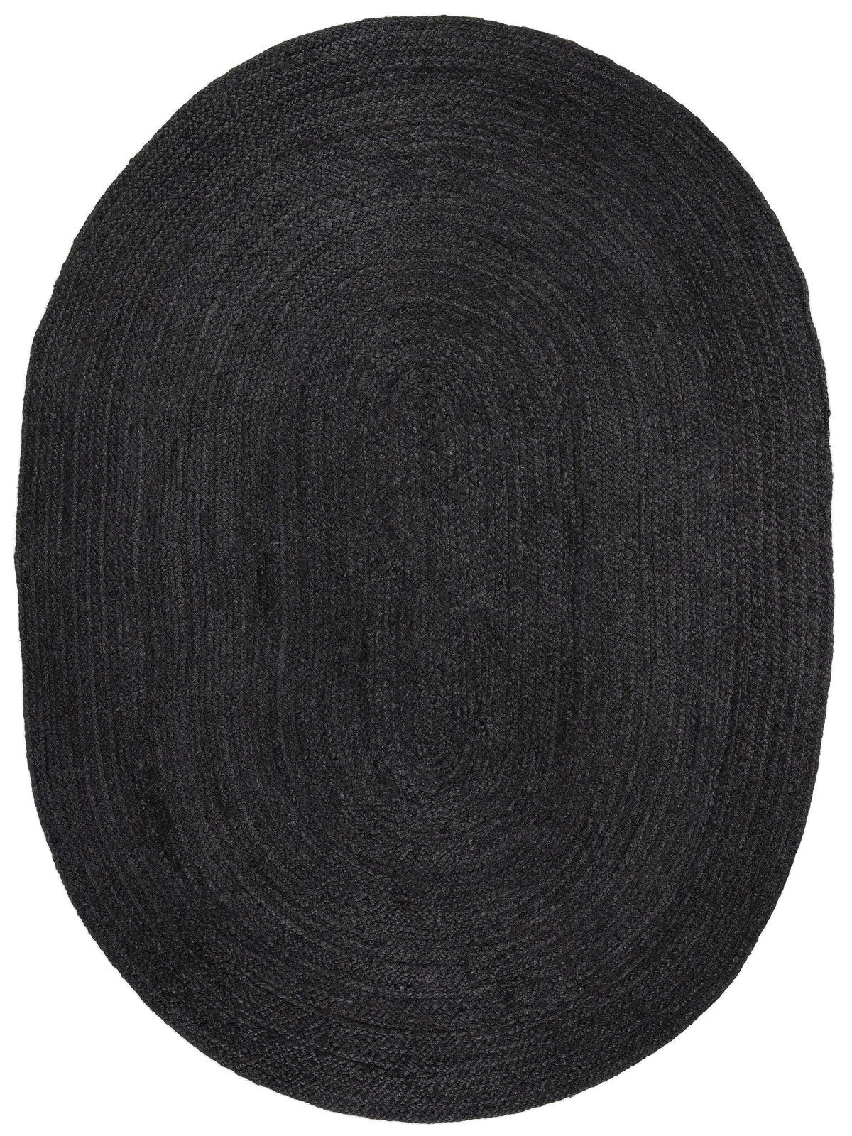 Juteteppich Nele Oval Anthrazit in anthrazit aus sisal/jute