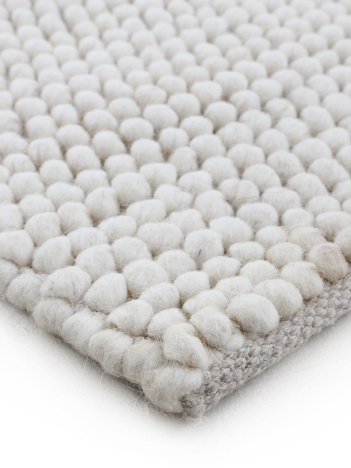 Wollteppich Calo Creme in creme aus wolle