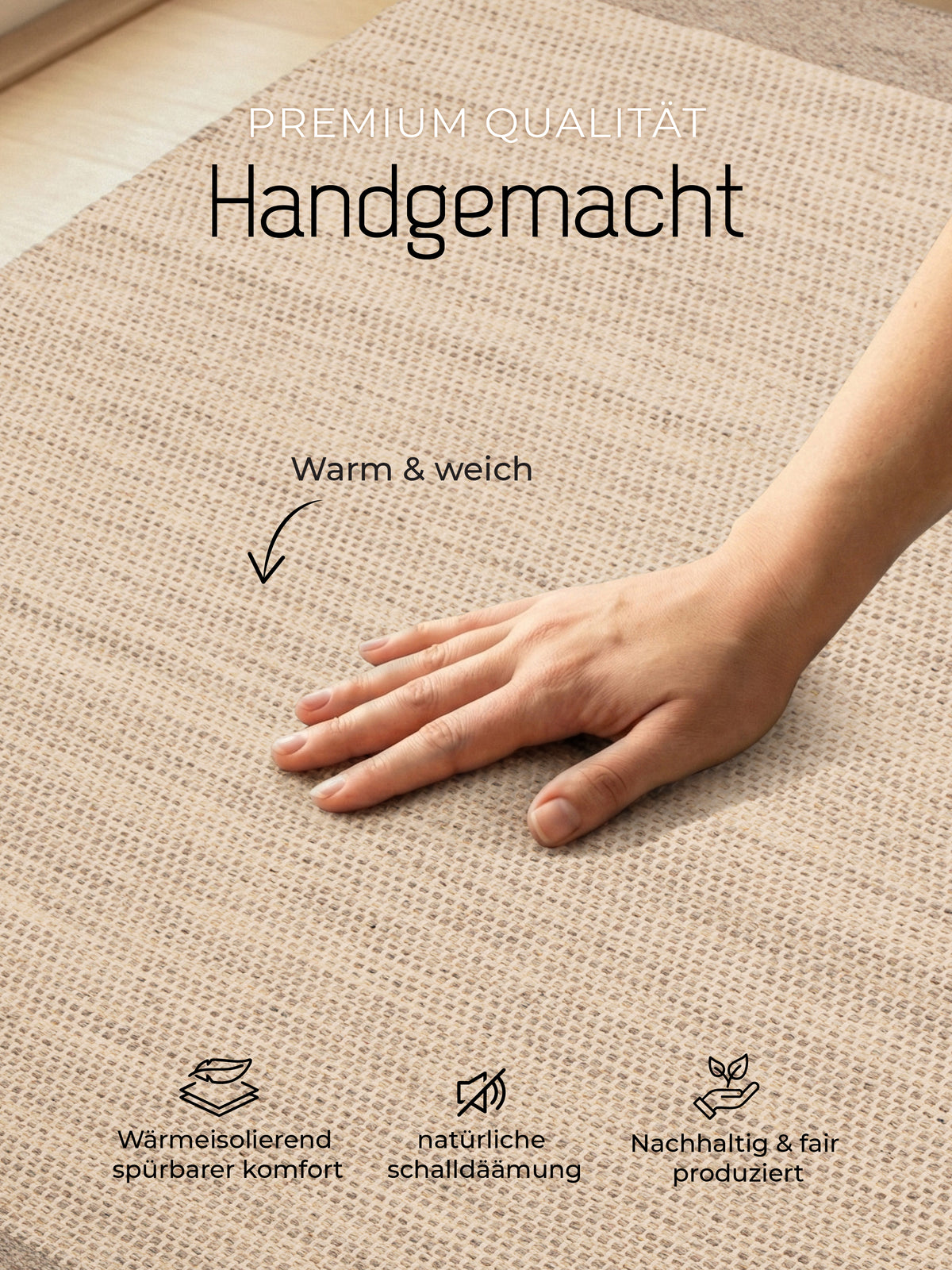 Wollteppich Lui Grau