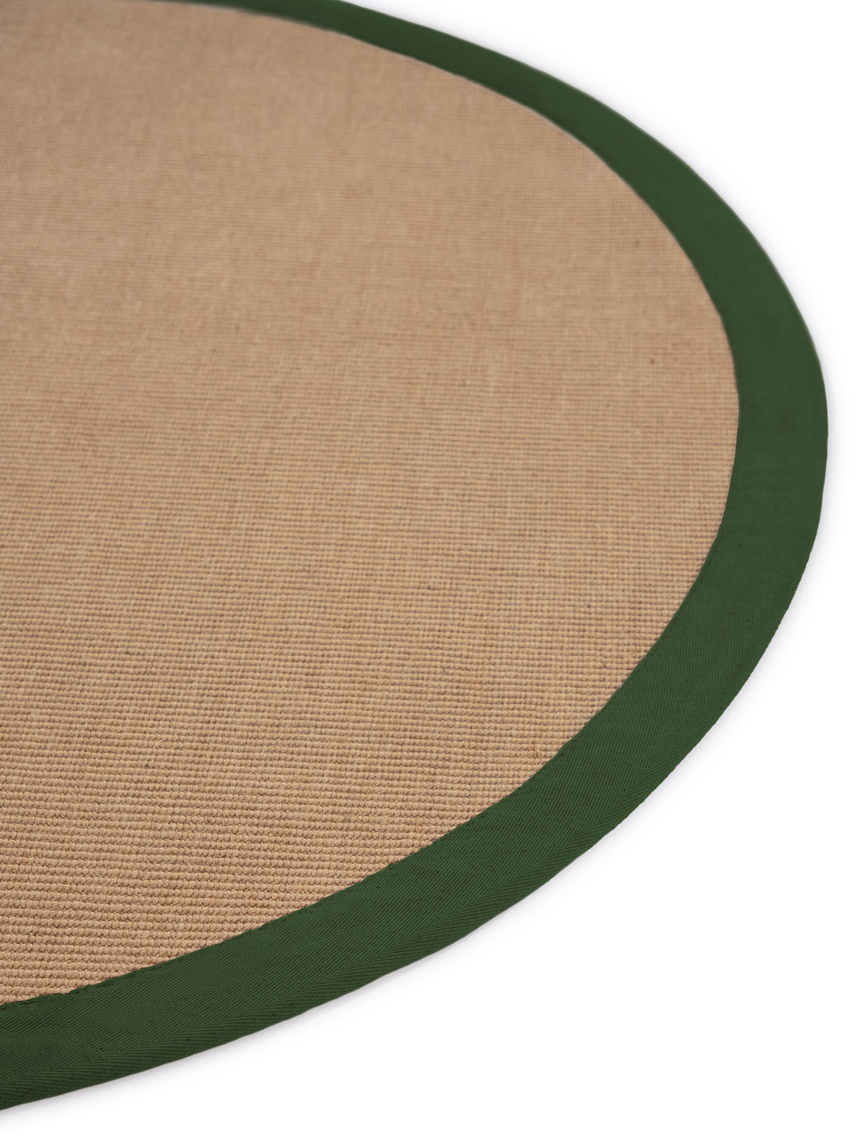 Sisalteppich Rund Grün in grün aus sisal/jute