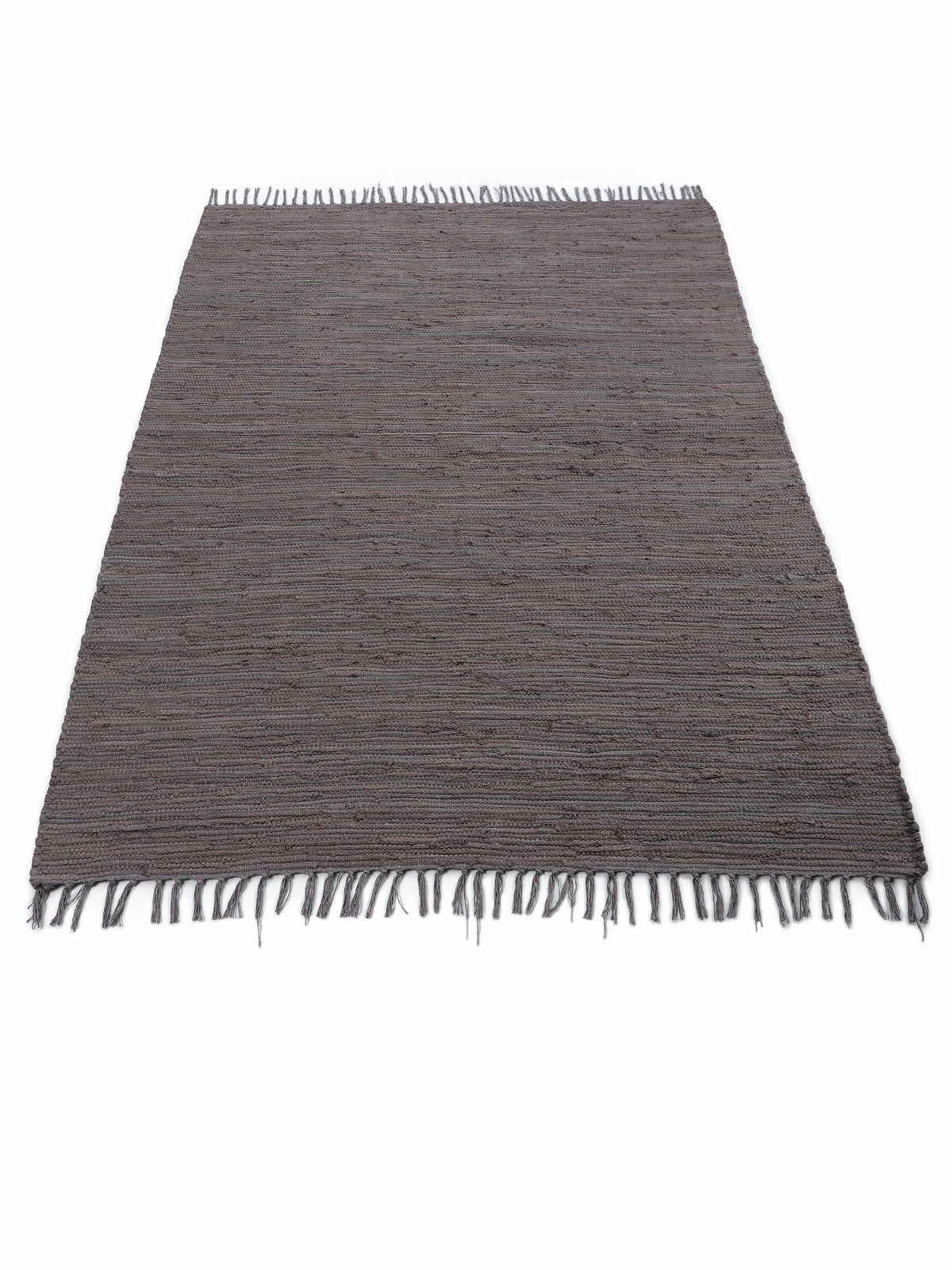 Kelim Chindi Uni Mauve in mauve aus baumwolle