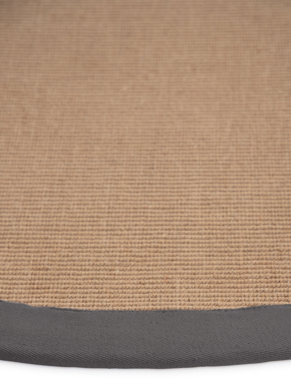 Sisalteppich Rund Grau aus Sisal/Jute