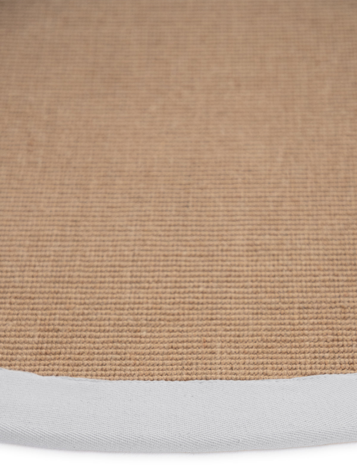 Sisalteppich Rund Weiß in weiß aus sisal/jute