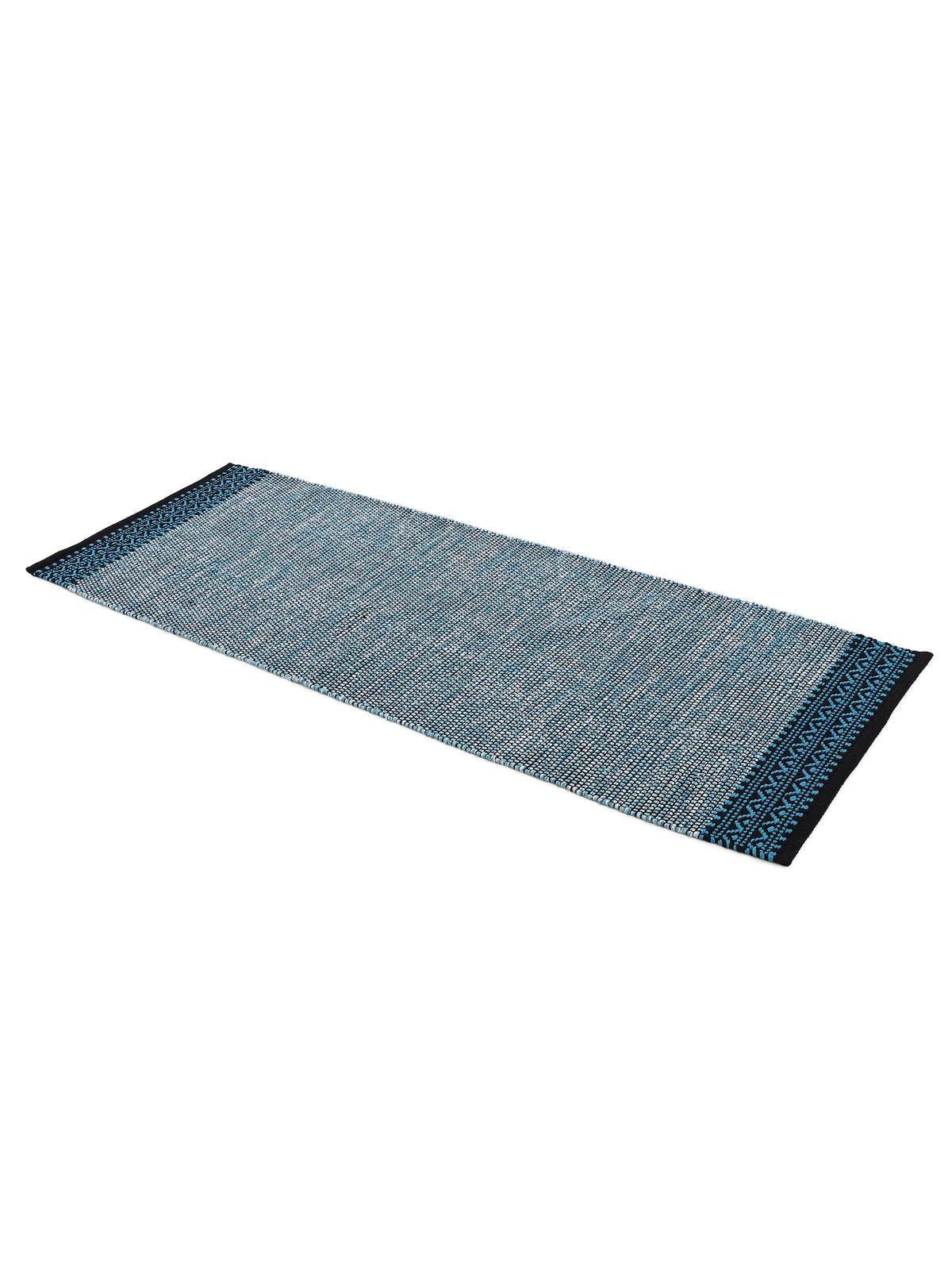 Flachgewebeteppich Kelim Mia Läufer Blau in blau aus baumwolle