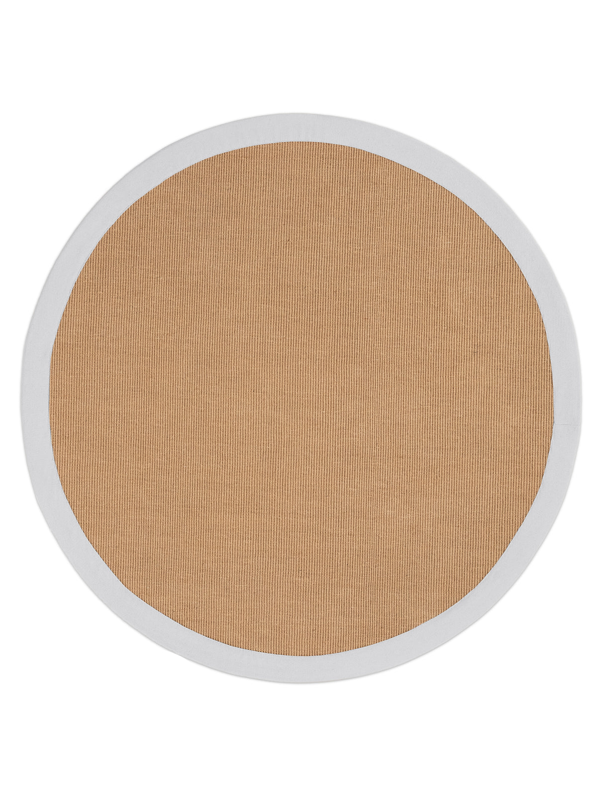 Sisalteppich Rund Weiß in weiß aus sisal/jute