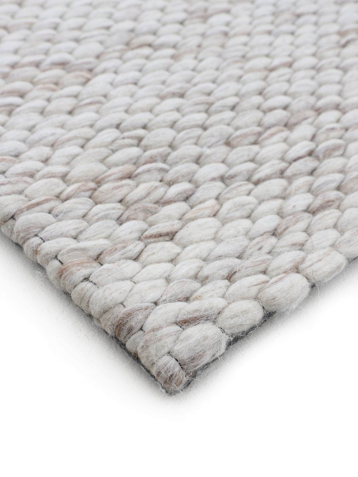Wollteppich Sina Läufer Beige meliert in beige-meliert aus wolle