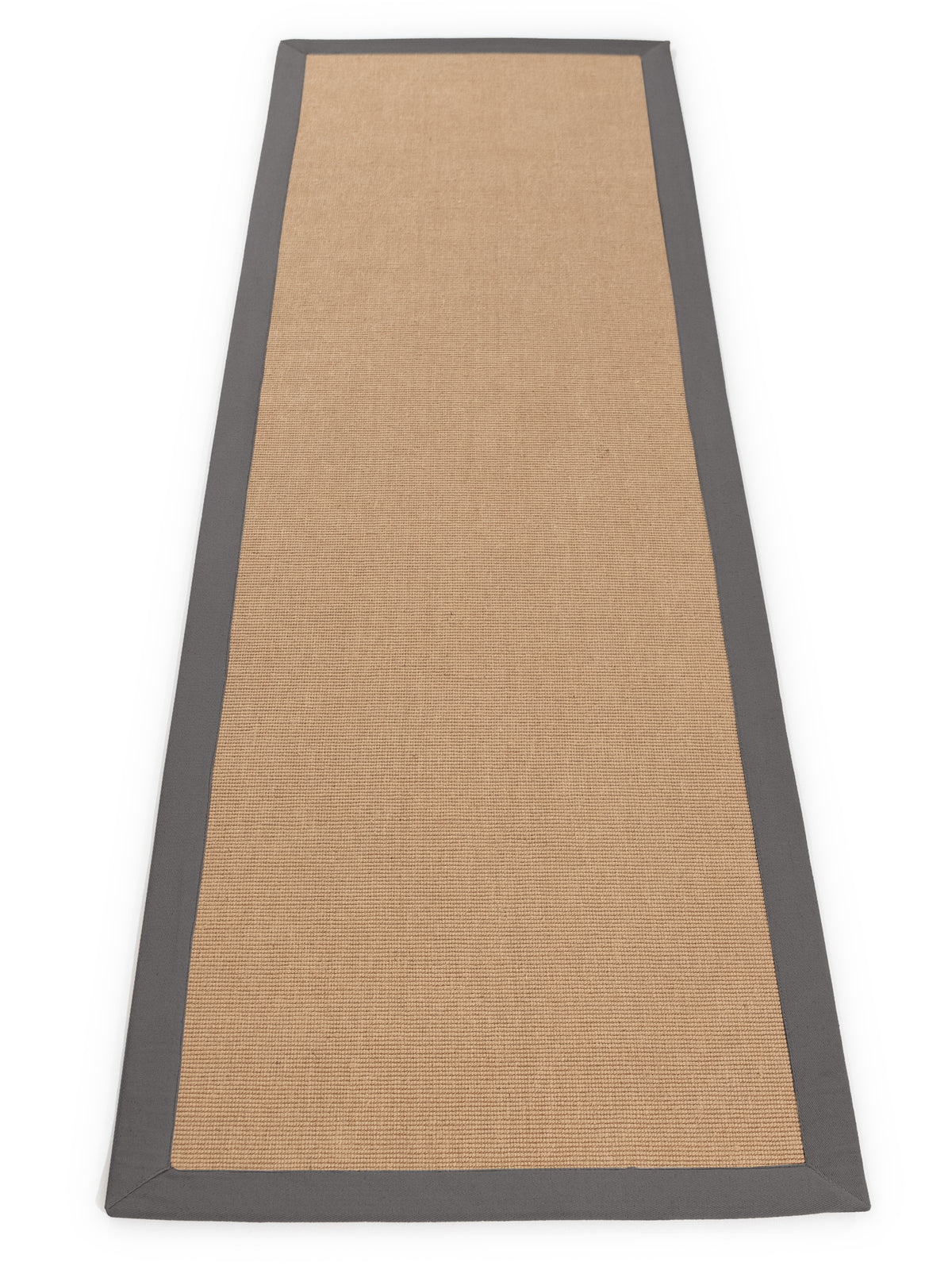 Sisalteppich Läufer Grau in grau aus sisal/jute