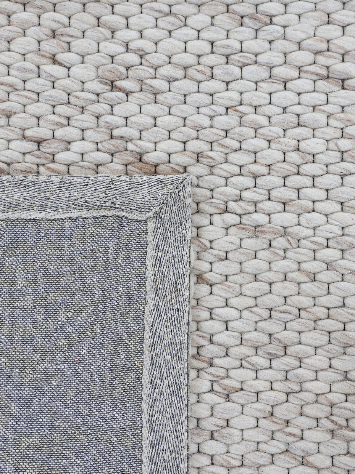 Wollteppich Sina Läufer Beige meliert in beige-meliert aus wolle