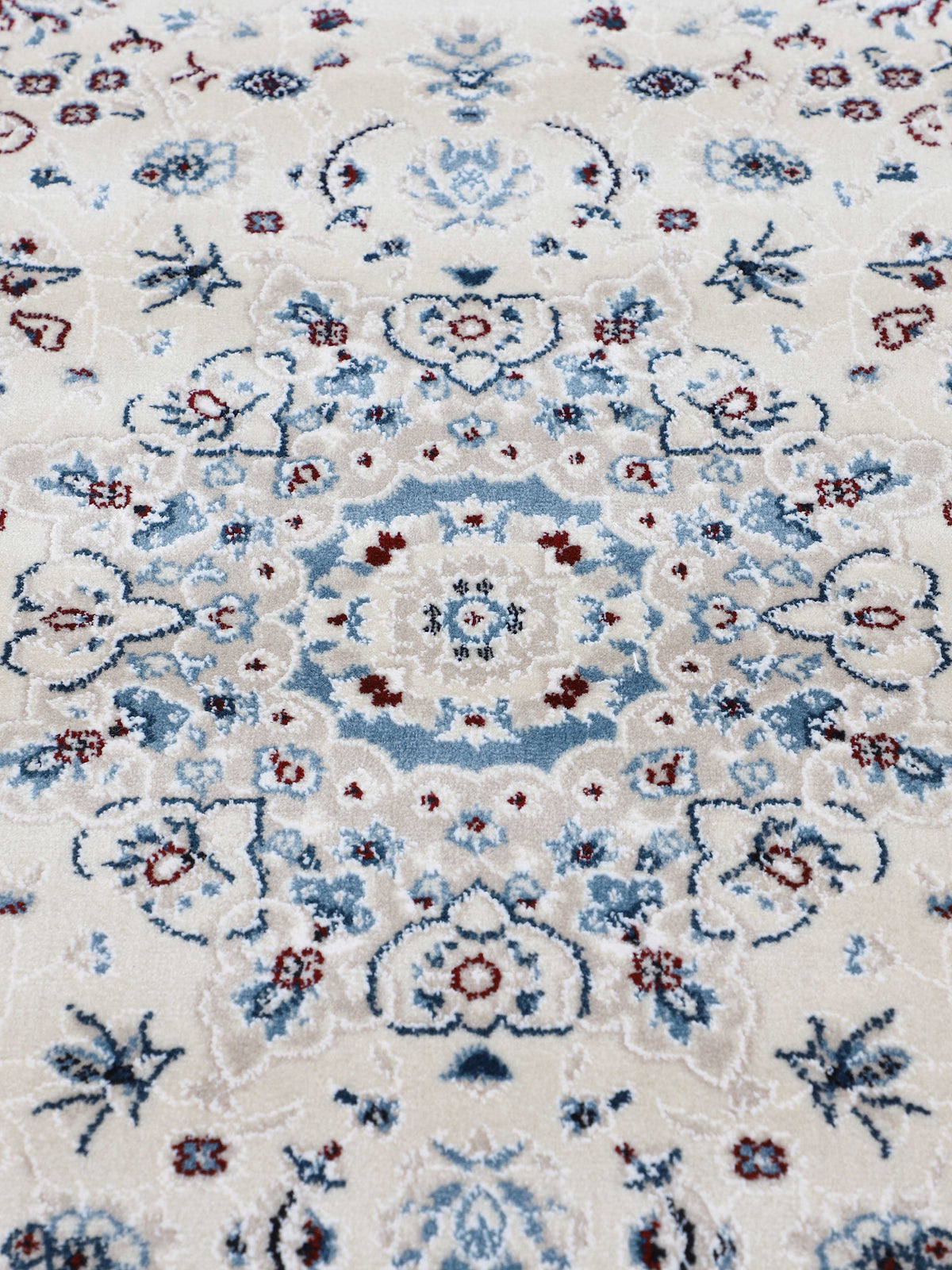 Teppich Nain Diane Rund Creme in creme aus kunstfaser
