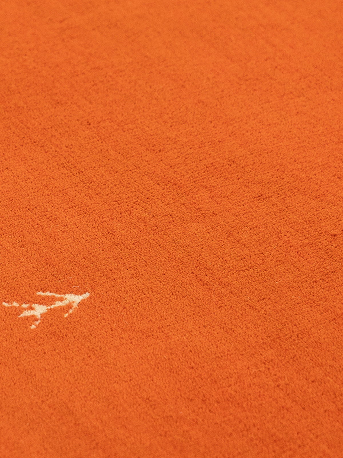 Wollteppich Gabbeh Uni Quadratisch Orange in orange aus wolle