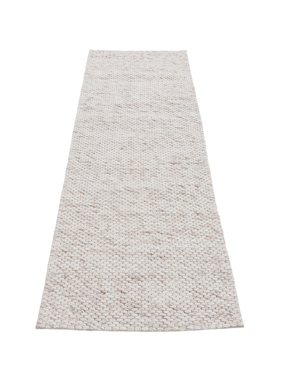 Wollteppich Sina Läufer Beige meliert in beige-meliert aus wolle