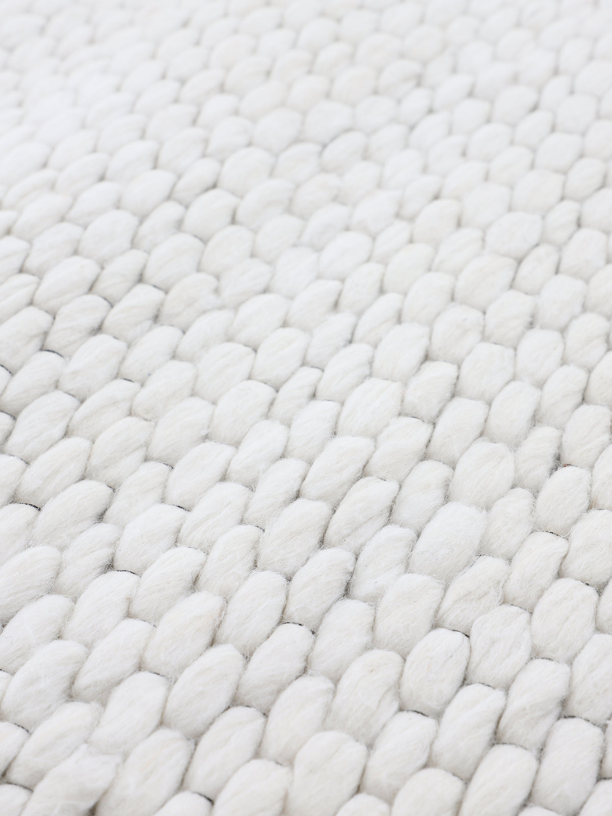 Wollteppich Sina Rund Creme in creme aus wolle